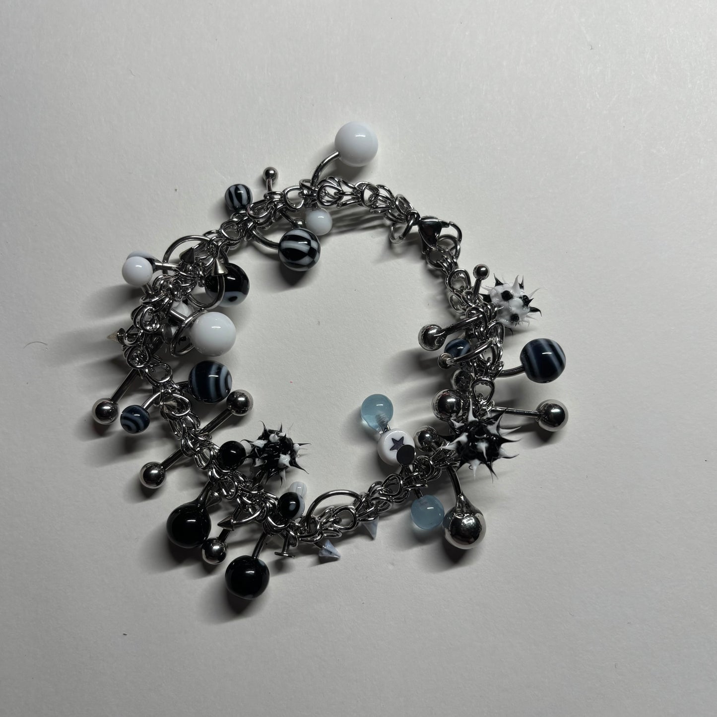 black licorice pierced bracelet