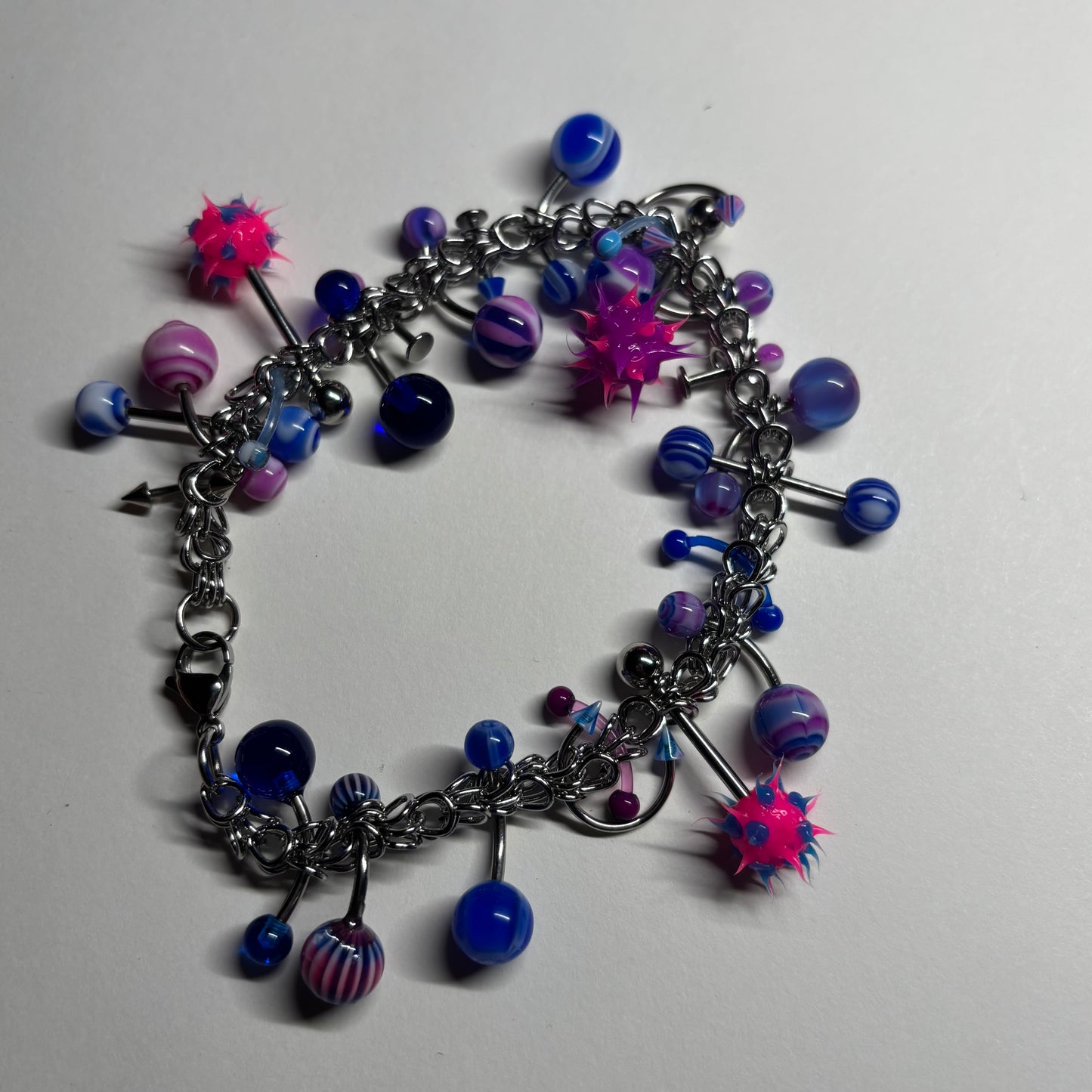 blue raspberry pierced bracelet