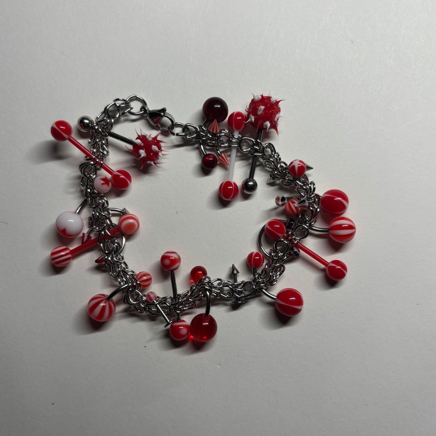 candy cane pierced bracelet